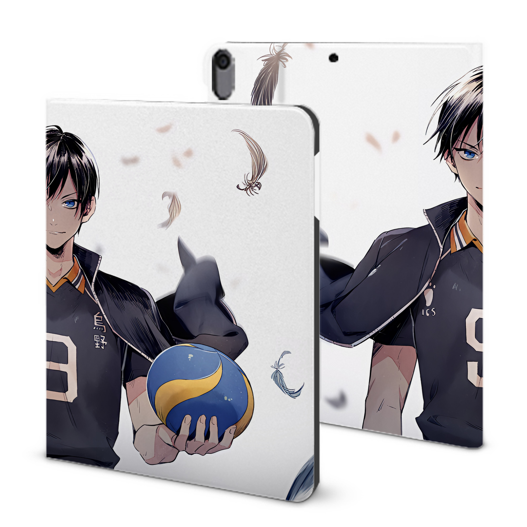 （画像用） ハイキュー!! Haikyu!! IPad ケース ブック型 PUレザー TPU 耐衝撃 軽量 薄型 ペン収納なし 全面保護 IPad 各モデル対応